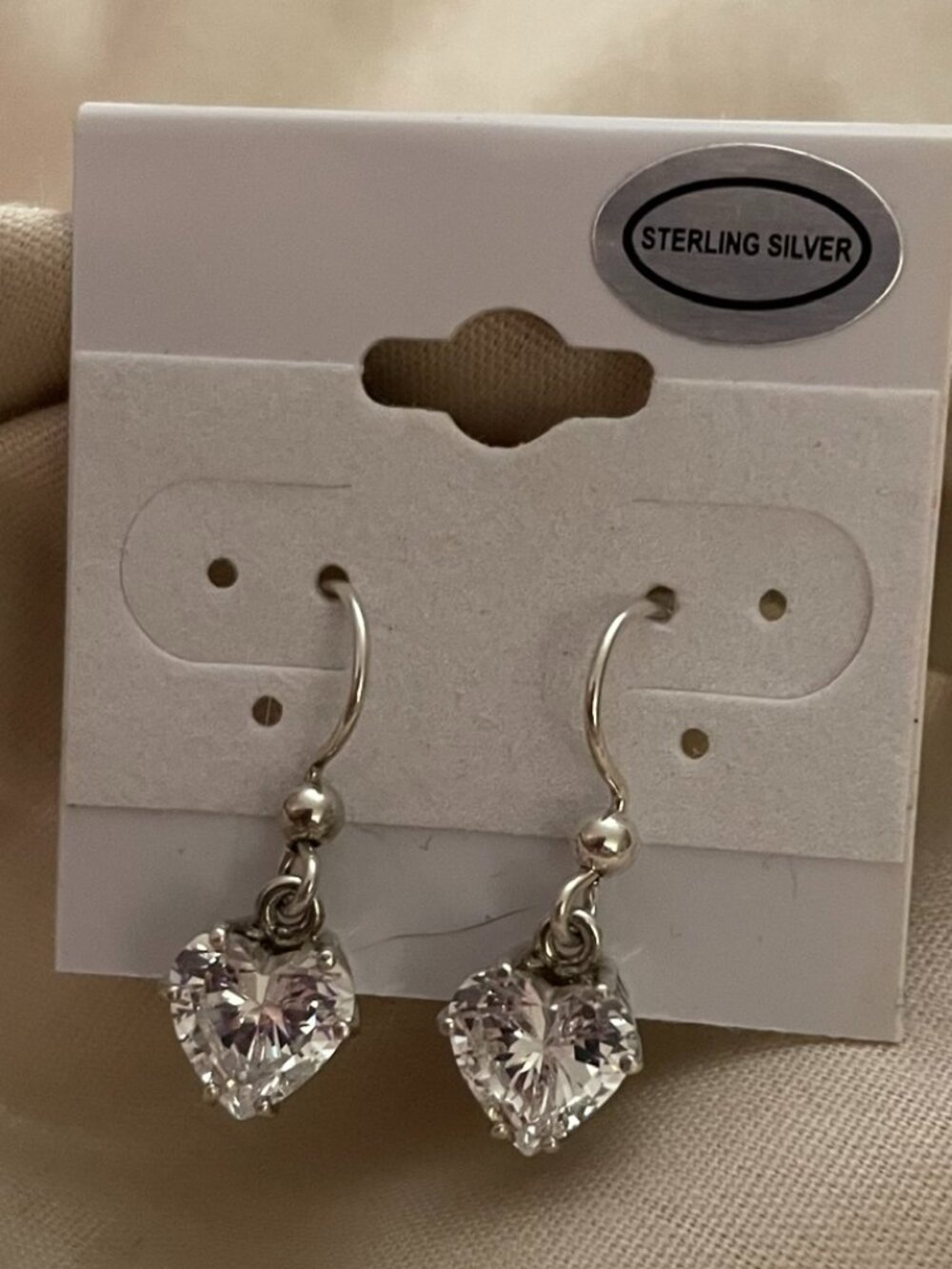 NWT Sterling Silver Earrings Minimalist Hearts New with Tags Anthropologie $98